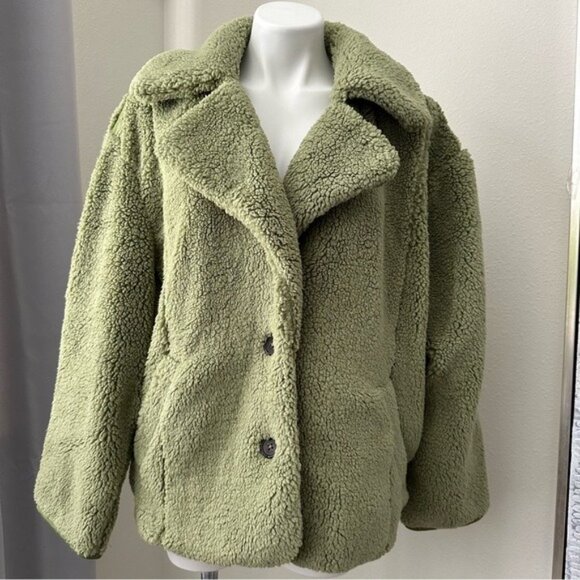 Free People Women’s Green Cozy Jacket Size S - Picture 13 of 16